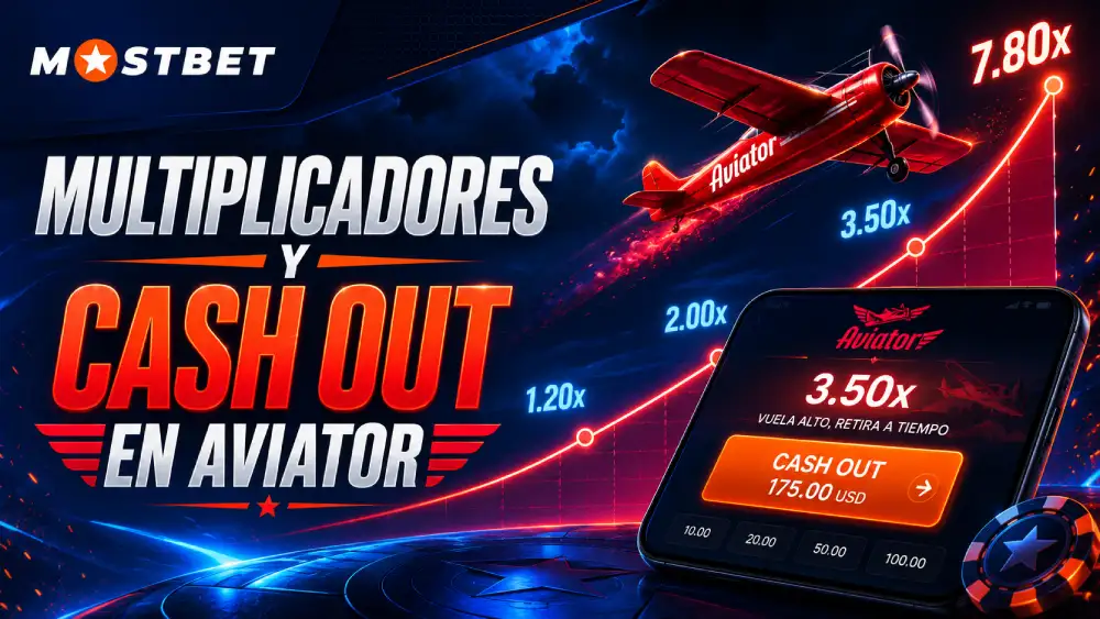 Multiplicadores y Cash Out en Aviator