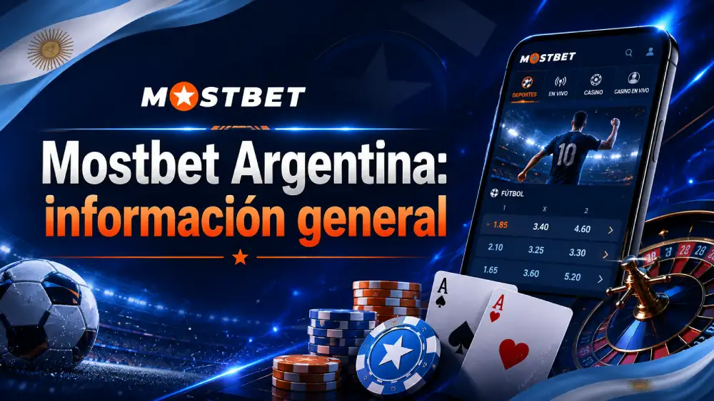 Interfaz de Mostbet Argentina con acceso rápido a apuestas, casino y promociones para usuarios argentinos.