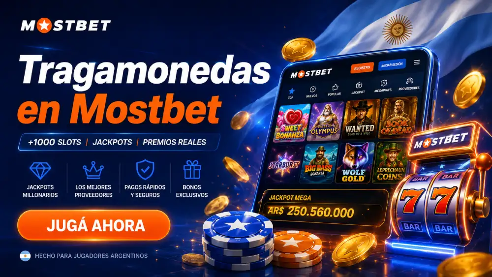 Catálogo de tragamonedas de Mostbet con juegos temáticos y jackpots progresivos.